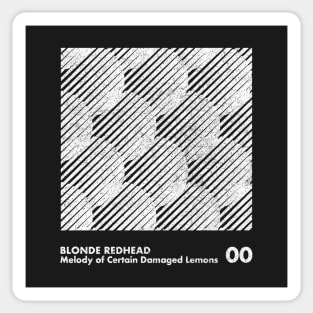 Blonde Redhead / Minimal Graphic Design Artwork Sticker